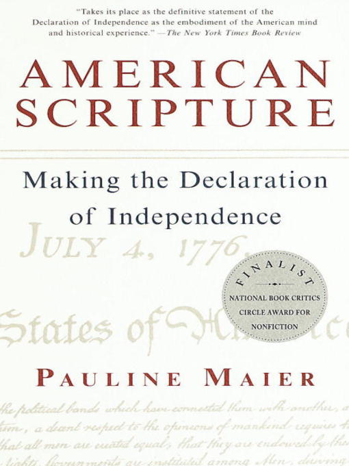 Title details for American Scripture by Pauline Maier - Available
